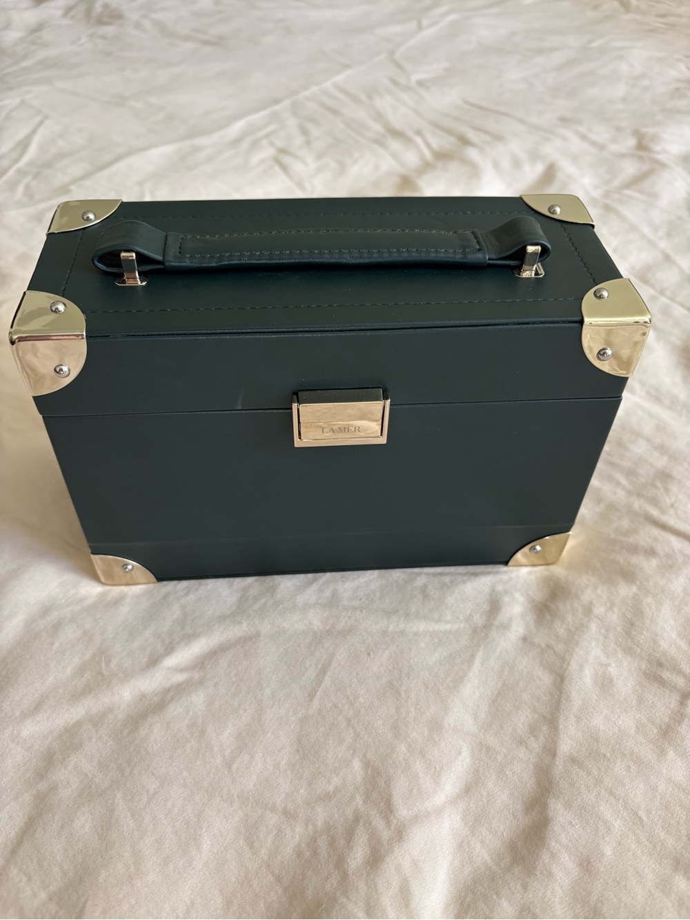 La Mer Cosmetic Case with Gold Accents (New)